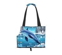 Winter The Dolphin Sac à bandoulière pour animal de compagnie, spécialement conçu pour les petits chiens et chats, bandoulière multifonction et sac à main