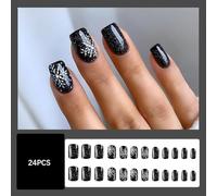 Winter Theme With Snowflake Designs Durability Fake Nails For Festive Occasions Easy Application Christmas Snowflake Press On Nail