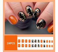 Winter Theme With Snowflake Designs Durability Fake Nails For Festive Occasions Easy Application Christmas Snowflake Press On Nail