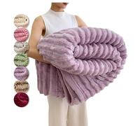 Winter Thickened Rabbit Plush Nap Blanket, Rabbit Plush Blanket, Office Single Person Nap, Warm Thickened Comfortable Sofa Throw Blanket (Purple,150 * 200cm/59.1 * 78.7in)