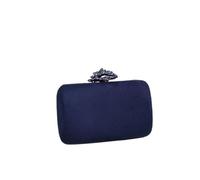 Winter Velvet Clutch Bag Diamond Flower Lock Elegant Evening Designer Purse Wedding Chain(A)
