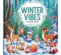winter vibes coloring book: Filled with charming winter scenes for relaxation and creativity, this coloring book features various architectural designs as well as snowmen, various patterns, and more.