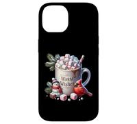 Winter Vibes with Warm Wishes for Hot Cocoa Chocolate Lover Coque pour iPhone 14
