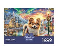 Winter Village Pup 1000 Piece Adults Puzzle Kids Age Games Gifts Birthday Home Decoration Decompression 52x38cm/1000pcs