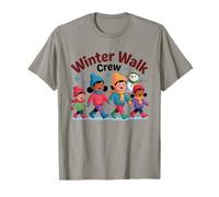 Winter Walk Crew Tee - Cute Kids Holiday Design T-Shirt