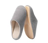 Winter Warm Cotton Slippers For Men And Women, Non-Slip Soft Sole Silent Indoor House Shoes, Cozy Fluffy Lightweight Home Slippers for Winter Daily Wear & Family Use (Grey,25.5CM)