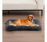 Winter Warm Plush Pet Sleeping Mat,Soft Cozy Dog Bed with Non-Slip Bottom,Washable Indoor Pet Beds with Airing Hook for Small Medium Large Dogs (Dark Grey, M:90 * 60cm/35.43 * 23.62in)
