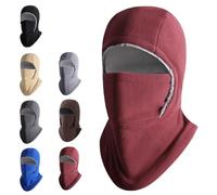 Winter Warmth 2-in-1 Hat Face Mask, Unisex Windproof Warm Hat, Thickened One-Piece Winter Hood, for Outdoor Activities The Cold in Comfort (Red)