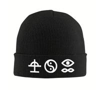Winter Warmth,Bad Omens is an American Metalcore Warm Knitted Cap Hip Hop Bonnet Hat Autumn Winter Outdoor Beanies Hats for Unisex Adult
