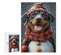 Winter Wonderland Dog-10 Puzzle 1000 Pièces Educa Jouet en Bois Cadeau Unique Décoration Intérieure Jeu Éducatif Challenge Toy Adultes Et Enfants À Partir De 14 Ans 300 PCS