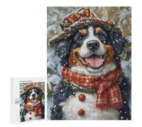 Winter Wonderland Dog-2 Puzzle 1000 Pièces Educa Jouet en Bois Cadeau Unique Décoration Intérieure Jeu Éducatif Challenge Toy Adultes Et Enfants À Partir De 14 Ans 500 PCS