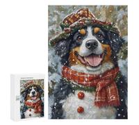 Winter Wonderland Dog-2 Puzzle 1000 Pièces Educa Jouet en Bois Cadeau Unique Décoration Intérieure Jeu Éducatif Challenge Toy Adultes Et Enfants À Partir De 14 Ans 300 PCS