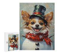 Winter Wonderland Dog-8 Puzzle 1000 Pièces Educa Jouet en Bois Cadeau Unique Décoration Intérieure Jeu Éducatif Challenge Toy Adultes Et Enfants À Partir De 14 Ans 500 PCS