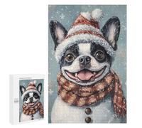 Winter Wonderland Dog Art Print Puzzle 1000 Pièces Educa Jouet en Bois Cadeau Unique Décoration Intérieure Jeu Éducatif Challenge Toy Adultes Et Enfants À Partir De 14 Ans 1000 PCS