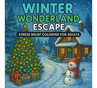 Winter Wonderland Escape Stress Relief Coloring Book for Adults: Relax, Unwind & Embrace the Magic of Winter with 50+ Cozy Holiday-Themed Designs
