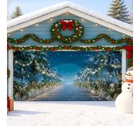 Winter Wonderland - Grande décoration de porte de garage pour Noël, intérieur et extérieur, 2,7 x 2,1 m, 400 x 180,3 cm