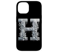 Winter Wonderland Icicle Snowflake Lettre H Coque pour iPhone 14