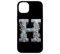Winter Wonderland Icicle Snowflake Lettre H Coque pour iPhone 14 Plus