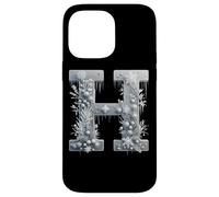 Winter Wonderland Icicle Snowflake Lettre H Coque pour iPhone 14 Pro Max