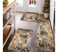 Winter Wonderland - Lot de 3 tapis de cuisine confortables pour sol, scène enneigée, confortable, lavable, antidérapant pour cuisine, évier, buanderie, salle de bain