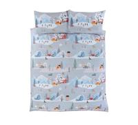 Winter Wonderland Noël Ville Ensemble Housse de Couette Édredon En 3 Tailles