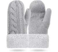 Winter Wool Mittens Knitted Ski Gloves Fingerless Cycling Mittens Warm Gloves Wrist Warmer Gloves