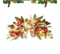 Winter Wreaths For Front Door,22 pouces Artificial Home Decor With Bow And Pine Cone - Christmas Front Door Wreath - Indoor Holiday Birthday Party Decor Offices Room Apartment Vacation