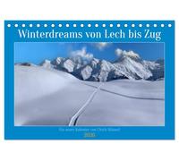 Winterdreams von Lech bis Zug (Tischkalender 2026 DIN A5 quer), CALVENDO Monatskalender: Winterwanderung im Zuger Tal zwischen Auenfeld, Lech und Zug.