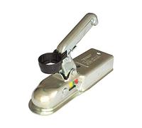 WINTERHOFF attelage a Boule WW8-H 800 kg, Timon Carre 70 mm, entraxe 90 mm, Trou 11 mm, Tete d attelage pour remorque, Montage sur Timon, Piece de Rechange Acier galvanise
