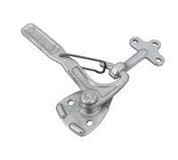 WINTERHOFF Fermeture de Ridelle Gauche WV 10-L 76 mm, Kit de Verrouillage Complet avec Support WVG 10-A 60 mm en Acier Galvanisé pour Remorque, Benne et Véhicule Agricole