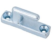 WINTERHOFF Support de Charnière Latérale de Remorque BSCHG 40-A, 90 mm de Longueur et 21,5 mm de Largeur, Pièce de Rechange en Acier Galvanisé pour Ridelle de Véhicule Utilitaire