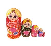 Winterworm Lot de 5 poupées russes multicolores pour fille - Cadeau d'anniversaire pour enfants