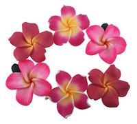Winterworm Lot de 50 Mini Fleurs artificielles hawaïennes de 3,5 cm de diamètre, Faites à la Main, pour Mariage, Anniversaire, fête des mères.