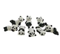 Winterworm Lot de 8 porte-baguettes panda en céramique noir et blanc super mignon pour la décoration de la maison