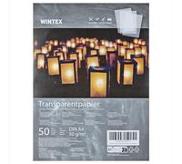 WINTEX Papier Transparent Imprimable - Lot 50x Feuille Calque A4 pour Patron Couture Dessin Architecture - Papier Calque Imprimable Impression Jet d'Encre - Feuilles Transparente Imprimante