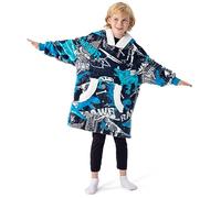 Winthome Couverture à Capuche surdimensionnée, Couverture de Sweat-Shirt en Flanelle, Pull Confortable pour Enfants garçon Filles (Dinosaure, Taille Unique)