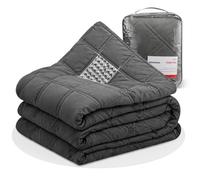 Winthome Couverture Lestée 135x200cm 6kg, Couette Lestée Double Couture | Couverture Thérapeutique Anti-Stress,Weighted Blanket pour Un Sommeil Profond et Une Meilleure Relaxation Adulte (Gris)