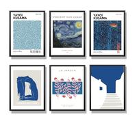 Winund set de 6 posters muraux 30x40 cm, SANS CADRE, décoration murale de chambre, tableaux, posters et arts décoratifs, accessoires de décoration intérieure, cadre A3, affiche decoration murale