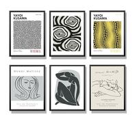 Winund set de 6 posters muraux 30x40 cm, SANS CADRE, décoration murale de chambre, tableaux, posters et arts décoratifs, accessoires de décoration intérieure, cadre A3, affiche decoration murale