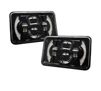 WINVOX Ensemble de phare Phares LED 4x6 Pouces 80W, Faisceau Hi/Lo Avec DRL Ambre Blanc Pour H4651 H4652 H4656 H4666, Conversion Camion Tout-terrain Phares De Voiture(2pcs B)
