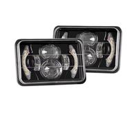 WINVOX Ensemble de phare Phares LED 4x6 Pouces, Faisceau Hi/Lo Avec DRL Ambre Blanc Pour H4651 H4652 H4656 H4666, Conversion Camion Voiture Tout-terrain Phares De Voiture(2pcs)