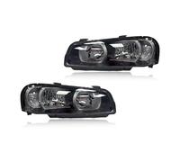 WINVOX Ensemble de phare Pour Nissan Pour Skyline Pour GTR R34 (1998-2002), LHD/RHD En Option, OEM Pour ENR34/pour BNR34/pour Phare LED 2 Pièces Pour GT-T Phares De Voiture(Silvery,Left-hand Drive)