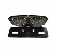 WINVOX Feux Arrière Moto Feu Arrière LED Pour Moto 12 V Feu De Freinage Clignotant Feu Stop Universel Pour Moto VTT Accessoires De Motocross(Dark Gray)