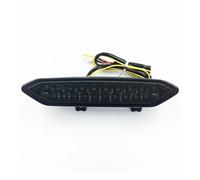 WINVOX Feux Arrière Moto Pour YZF R1 Pour YZFR1 2002 2003 Feu Arrière De Moto Feu Arrière De Frein Clignotants Lampe LED Intégrée(Dark Gray)
