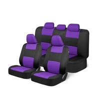 WINVOX Housse de Siège Housses Siège Auto Universelles avec Housse Volant Protection des Épaules Adaptées À La Plupart des Voitures SUV Et Camions Housse Couverture Couvre Sieges(Purple)
