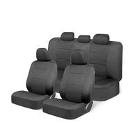 WINVOX Housse de Siège Housses Siège Auto Universelles avec Housse Volant Protection des Épaules Adaptées À La Plupart des Voitures SUV Et Camions Housse Couverture Couvre Sieges(Noir)