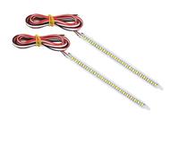 WINVOX LED clignotant Clignotant Universel Miroir Voiture 12V DRL, Bandes Lumineuses Latérales Séquentielles, Feu Jour, Lampe Latérale Sequentiel Dynamiques LED(18cm 2PIECES)