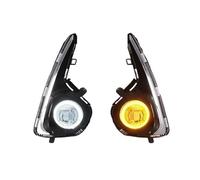 WINVOX Phare antibrouillard avant Feu Antibrouillard Avec Yeux D'ange DRL, Clignotant 12V, Pour Toyota, Pour Yaris, Pour Vitz 2018, 2019, 2020 Antibrouillard Auto(Dual Color Rings)