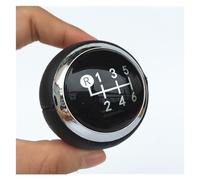 WINVOX Pommeaux de leviers de vitesse Pour Toyota Pour Yaris II 2 MK2 2005-2011 Noir/argent Pommeau Levier Vitesse Manette De Vitesse Stylo Guêtre Botte Housse Levier de Vitesse(6 Speed Black Short)