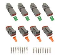 winwill Lot de 4 connecteurs DT à 2 broches - Kit de faisceau de câbles électrique étanche pour camion, marine, moto et éclairage LED